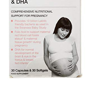 Proven Probiotics Lactobacillus and Bifidus for Pregnancy/Multivits DHA Capsules - Pack of 30