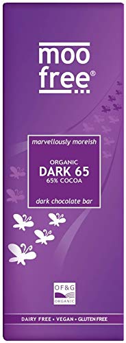 Moo Free 65% Dark Chocolate Bar 80g (Pack of 12)