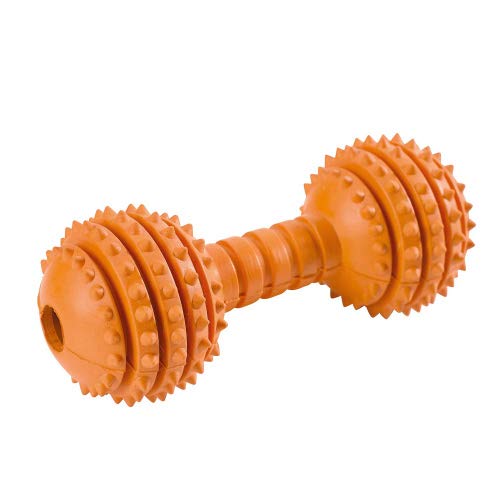 Dog Toy Dumbell With Bell, 15 Cm Orange  Pack Of 3 | Hunter