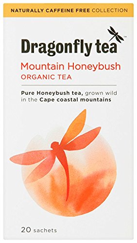 Dragonfly Organic Mountain Honeybush 20 Tea Sachets (Pack of 4, Total 80 Sachets)