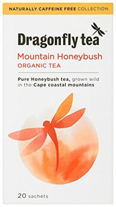 Dragonfly Organic Mountain Honeybush 20 Tea Sachets (Pack of 4, Total 80 Sachets)