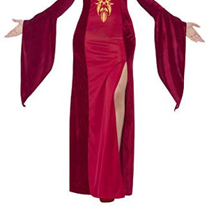 Smiffys Adult Women's Devil Costume, Dress and Horns, Legends of Evil, Halloween, Size: L, 44337