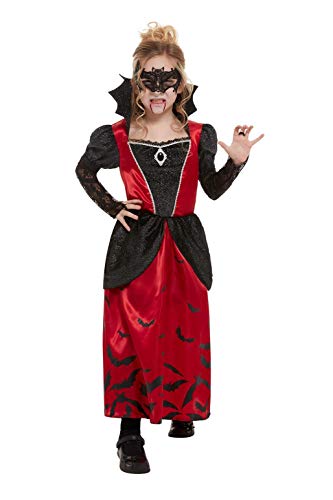Smiffys 51054L Vampire Costume, Girls, Black, L - Age 10-12 years