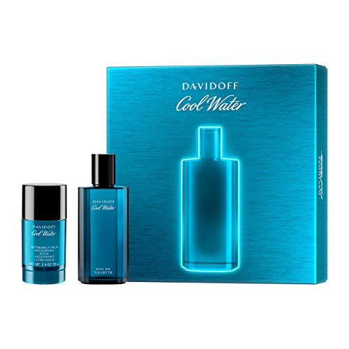 Davidoff Cool Water Men, 2 Pack Set (1 x Eau de Toilette 75ml Spray and 1 x 75ml Deodorant Stick), 150ml