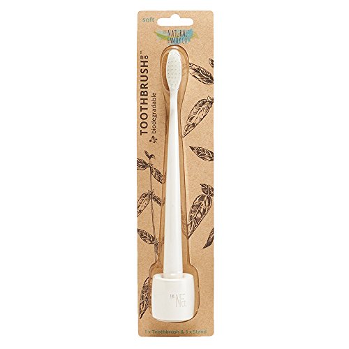 The Natural Family Bio Toothbrush and Stand, Ivory Desert