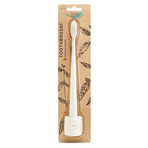 The Natural Family Bio Toothbrush and Stand, Ivory Desert