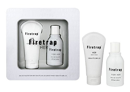 FIRETRAP 75ML Eau De Toilette, 100ML SHOWERGEL for HER -TIN Set