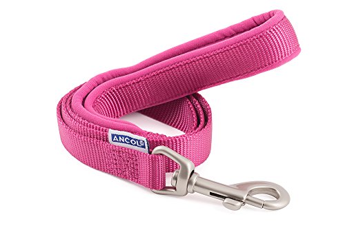 Ancol Viva Soft Touch Padded Snap Lead Pink, Size 100 x 1.9 cm, Max kg 50 kg, Weather Proof