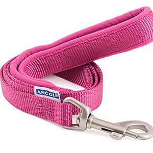 Ancol Viva Soft Touch Padded Snap Lead Pink, Size 100 x 1.9 cm, Max kg 50 kg, Weather Proof