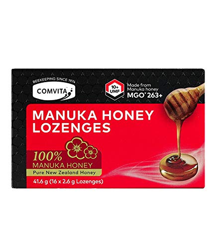 Comvita Pure Manuka Honey Lozenges - UMF 10+, MGO 263+ (Pack of 8 Lozenges)