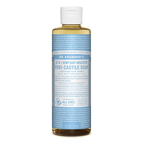 Dr Bronner's Organic Baby Pure-CastileLiquid Soap 237ml (Pack of 2)