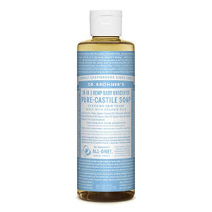 Dr Bronner's Organic Baby Pure-CastileLiquid Soap 237ml (Pack of 2)