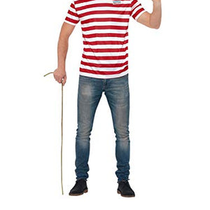 Smiffys 42924XL Officially Licensed Where's Wally Kit, Unisex Adult, Red & White, XL - Size 46"-48"