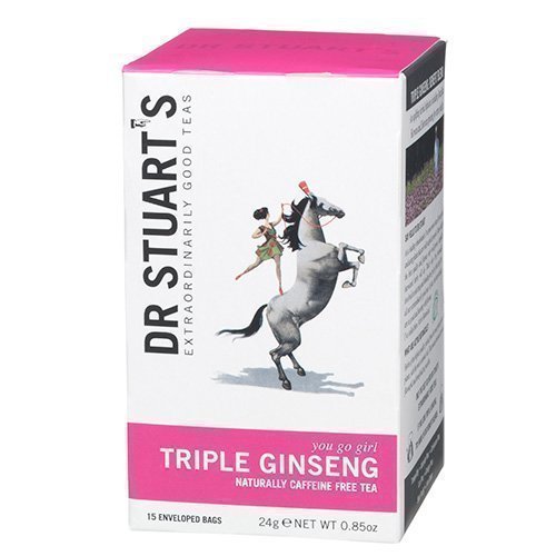 Dr Stuarts Triple Ginseng Enveloped Tea (Pack of 4, Total 60 Bags)