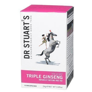Dr Stuarts Triple Ginseng Enveloped Tea (Pack of 4, Total 60 Bags)