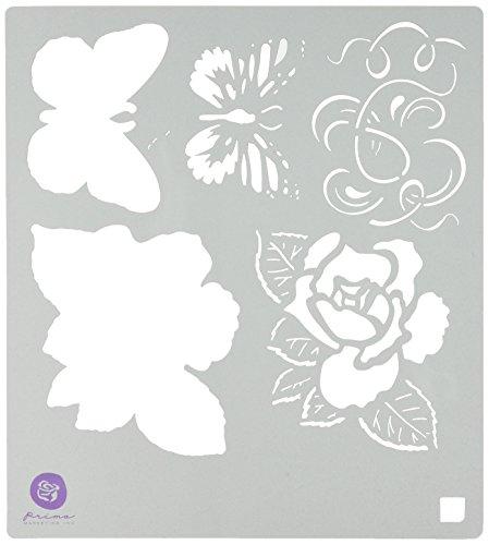 Prima Marketing Tales Of You & Me Stencil 6"X6", Flowers & Butterfly