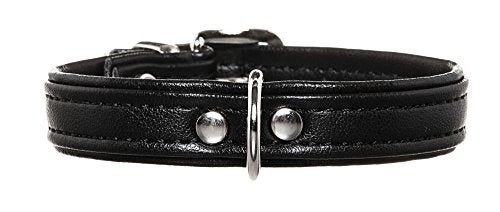 Collar Modern Art 42/13 Ni-Plated Artificial Leather Black/Black, 32-38 | Hunter