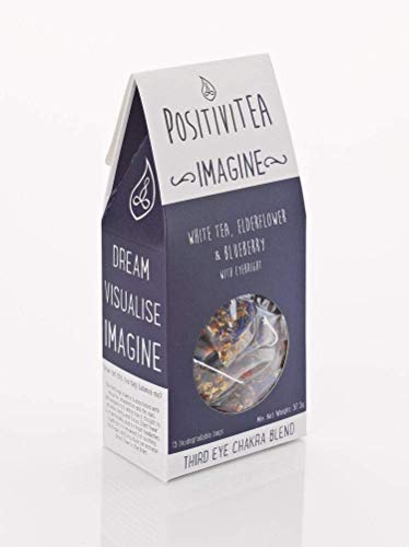 Positivitea  Imagine - White Tea Elder Blueberry Eyebright Bags, 12-Count