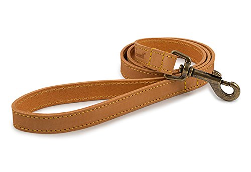 Ancol Timberwolf Leather Dog Lead, Mustard