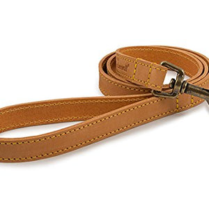 Ancol Timberwolf Leather Dog Lead, Mustard