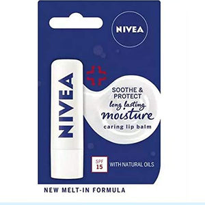 Nivea Soothe and Protect SPF 15 Lip Balm, 4.8 g, Pack of 6