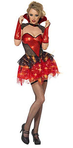 Fever Adult Women's All That Glitters Vamp Gloss Costume, Dress, Cape and Glovettes, Halloween, Size: M, 26145