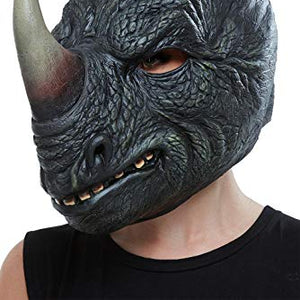 Smiffys 50883 Rhino Latex Mask, Men, Grey, One Size