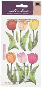 Sticko Vellum Stickers-Tulips
