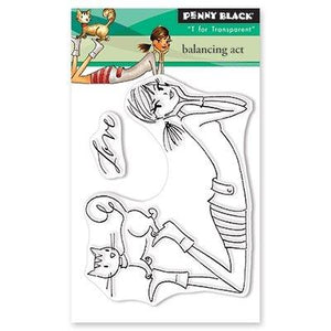 Penny Black Balancing Act Clear Unmounted Rubber Stamp Set (30-487)