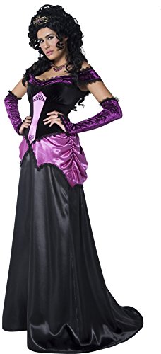 Smiffys Adult Women's Countess Nocturna Costume, Dress and Gloves, Gothic Manor, Halloween, Size: S, 36118