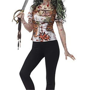 Smiffys Women's Halloween Pirate Wench T-Shirt (Large)