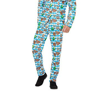 Smiffys 51040L Oktoberfest Suit, Men, Blue, L - Size 42"-44"