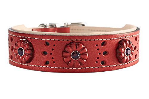 Collar Virginia Rose, 60 Red/Tan, Leather | Hunter