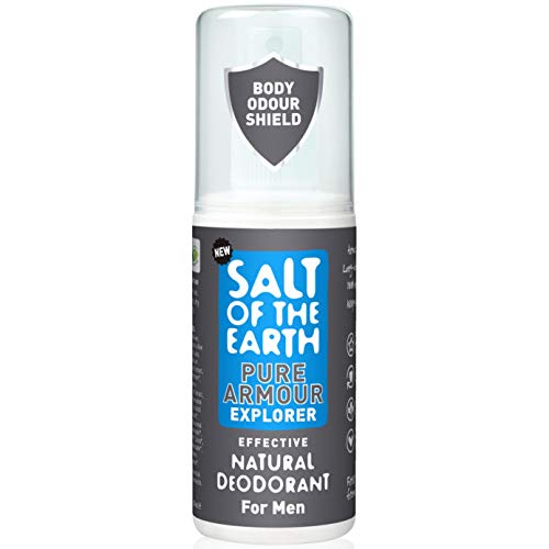 Natural Deodorant Spray by Salt of the Earth, Pure Armour - Vegan, Long Lasting Protection, Not Tested on Animals, Paraben Free, Made in the UK - 100ml