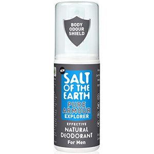 Natural Deodorant Spray by Salt of the Earth, Pure Armour - Vegan, Long Lasting Protection, Not Tested on Animals, Paraben Free, Made in the UK - 100ml