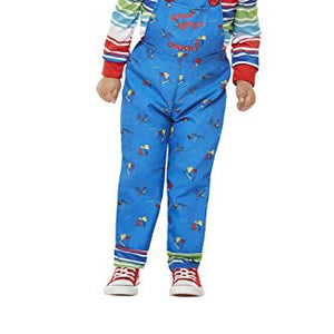Smiffys 61027T1 Officially Licensed Chucky Costume, Boys, Blue, Toddler - Age 1-2 years