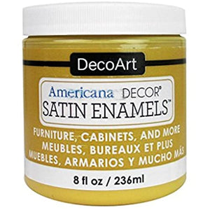 Americana Décor Satin Enamels Bottle Paint, Acrylic, Honey Gold, 7 x 7 x 8 cm
