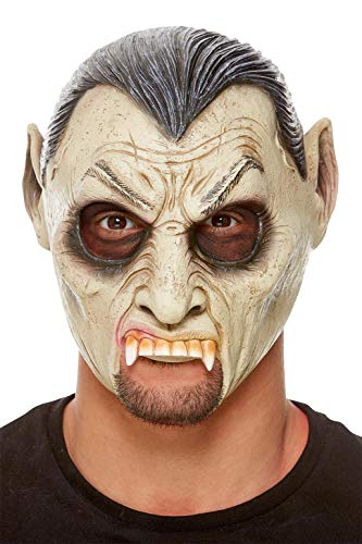 Smiffys 61116 Vampire Latex Mask, Unisex Adult, Grey