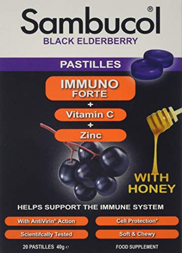 Sambucol Black Elderberry Immuno Forte 20 Pastilles, 40 g