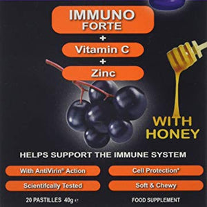 Sambucol Black Elderberry Immuno Forte 20 Pastilles, 40 g