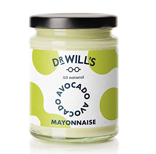 Dr Will’s Avocado Oil Mayonnaise 240g - All Natural, Pure Avocado Oil, Free Range Eggs, Apple Cider Vinegar - Free From Sugar, Gluten, Additives and Preservatives