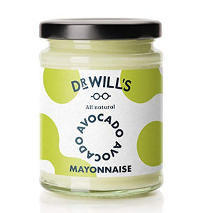Dr Will’s Avocado Oil Mayonnaise 240g - All Natural, Pure Avocado Oil, Free Range Eggs, Apple Cider Vinegar - Free From Sugar, Gluten, Additives and Preservatives