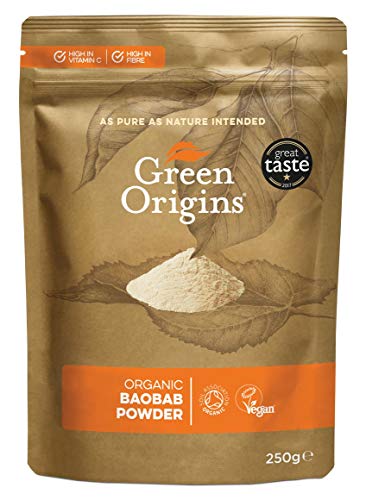 Green Origins Organic Baobab Powder, Raw, 250g