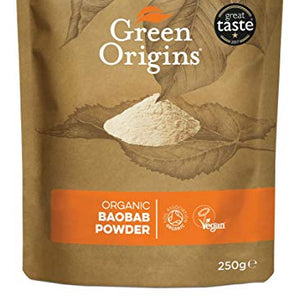 Green Origins Organic Baobab Powder, Raw, 250g