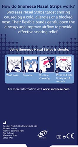 Snoreeze Large Snoring Relief Nasal Strips - Pack of 10