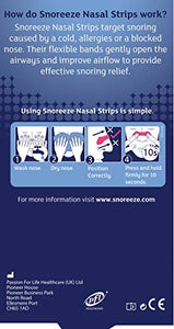Snoreeze Large Snoring Relief Nasal Strips - Pack of 10