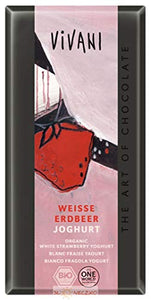 Vivani Organic White Strawberry Yoghurt 80g (Pack of 12)