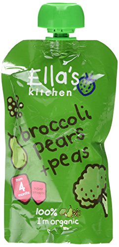Ella's Kitchen Stage 1 From 4 Months Organic Broccoli, Pear and Peas 120 g (Pack of 7)