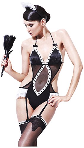 Fever, Women's Maid, Small, Black/White