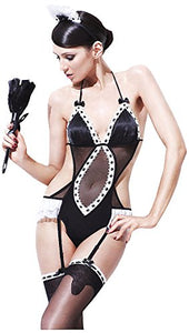 Fever, Women's Maid, Small, Black/White